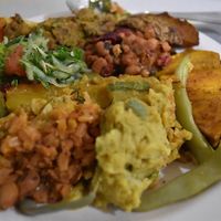 Yum! at Roots Reggae Vegetarian Cafe in Bridgetown