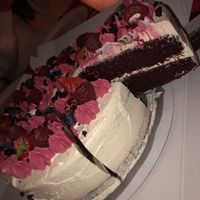 Customized vegan birthday cake  at Sencha Lunchstore in Alkmaar