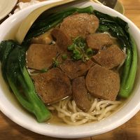 Vegan chicken noodle soup  at Taiwan Noodle in Albany