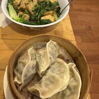 Tofu Salted Vegetables & Veggie Dumplings   at Taiwan Noodle in Albany
