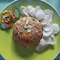 Vegan nasi goreng at Refresh in Manggis