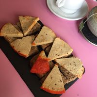 delicious almond cheese at VA De BO in Mallorca