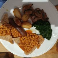 Here is the breakfast n all its sorry state at The Garden in Frome