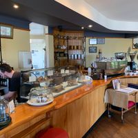 Counter at Hislop's Cafe in Kaikoura