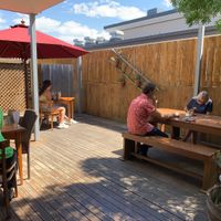 Back patio at Hislop's Cafe in Kaikoura