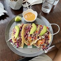Cauliflower tacos - SO GOOD! at The Pitted Date in Playa Del Carmen