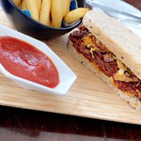 Jackfruit bbq !!! Amazing!!! at The Pitted Date in Playa Del Carmen