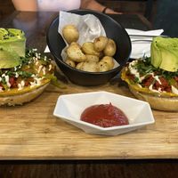 Bagelwich at The Pitted Date in Playa Del Carmen