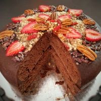 chocolate cake made to order at The Pitted Date in Playa Del Carmen