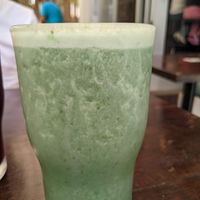 Green smoothie at The Pitted Date in Playa Del Carmen