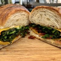 Croissant sandwich   at The Pitted Date in Playa Del Carmen