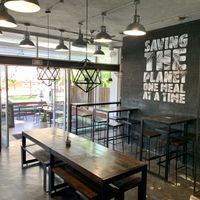 Indoor seating  at The Pitted Date in Playa Del Carmen