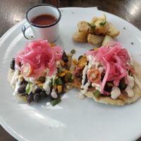 Huevos Rancheros at The Pitted Date in Playa Del Carmen