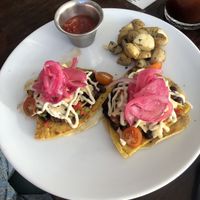 Tasty breakfast tacos  at The Pitted Date in Playa Del Carmen