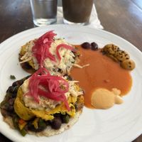 Huevos rancheros!!! They were sooo yummy   at The Pitted Date in Playa Del Carmen