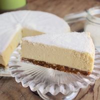 Macadamia Coconut Cheesecake  at The Pitted Date in Playa Del Carmen