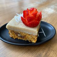 Carrot cake (very sweet but amazing) at The Pitted Date in Playa Del Carmen