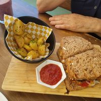 Tasty sandwich at The Pitted Date in Playa Del Carmen