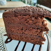 3layer chocolate cake at The Pitted Date in Playa Del Carmen