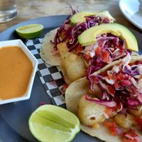Tacos cochinita pibil at The Pitted Date in Playa Del Carmen