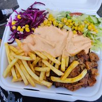 Vöner Teller to Go at Lavash in Hannover