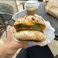 Vegan breakfast sandwich   at Flying Joe Coffee in Perrysburg