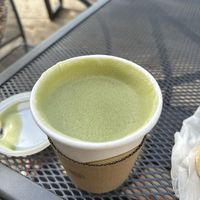 Matcha + almond milk   at Flying Joe Coffee in Perrysburg