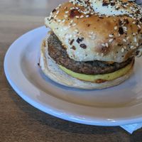 Viva Las Vegan on everything bagel at Flying Joe Coffee in Perrysburg