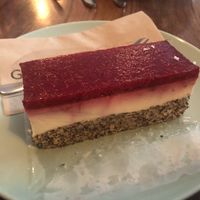 Mohn Jogurt Himbeer Schnitte at Ginko - Greenhouse in Graz