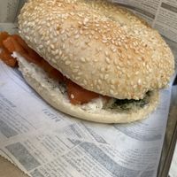 Carrot lox bagel   at Ginko - Greenhouse in Graz