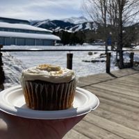 Vegan Carrot Cake Cupcake  at Clint's Bakery in Breckenridge