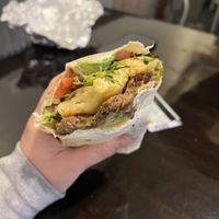 Vegan breakfast wrap  at Clint's Bakery in Breckenridge