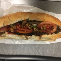 BBQ bahnmi glorious! at Cuong's Vegan Sandwiches in Boston