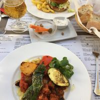Ratatouille and chicken sandwich   at Hicuri in Granada