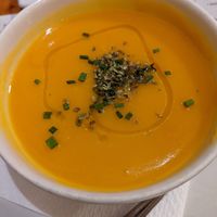 Pumpkin and vegetable soup  at Hicuri in Granada