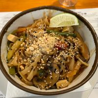Peanut noodle dish   at Hicuri in Granada