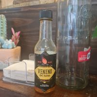 Hot sauce. I know it's only 3 out of 5 but it made my eyes water 😆 at Hicuri in Granada