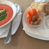 Salmojero (gazpacho' cousin) and other goodies to start  at Hicuri in Granada