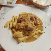 Sausage with pear sauce (dish of the day) at Hicuri in Granada