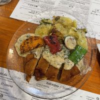 Cordon blue of seitan with mushroom sauce (13€)  at Hicuri in Granada