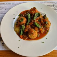 Excellent soy meat balls at Hicuri in Granada