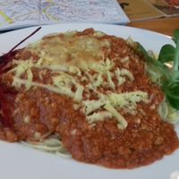 spaghetti bolognaise at Hicuri in Granada