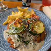 Veganes Cordon Bleu mit Pilzsauce at Hicuri in Granada