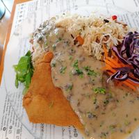 Cordón blue de seitán con arroz basmati de guarnicion at Hicuri in Granada
