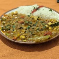 Indian Curry - Vegetarian with Tofu (39PEN) at Chilli Heaven in Huaraz