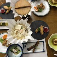 Yummy vegan feast at Hatoguruma Kawabata  in Nozawaonsen