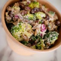 Broccoli salad at Jacq N Diane's Juice Box in Holly
