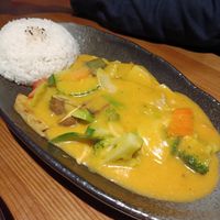 Soy Fish Curry at Loving Hut in Hamburg