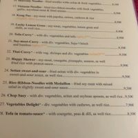 mains menu English  at Loving Hut in Hamburg