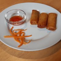 Spring rolls (included in lunch menu) at Loving Hut in Hamburg